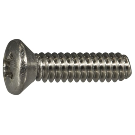 Midwest Fastener #10-24 x 3/4 in Phillips Oval Machine Screw, Plain 18-8 Stainless Steel, 100 PK 05013